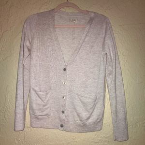 Fat Face Button-Up Cardigan in Oatmeal sz 2